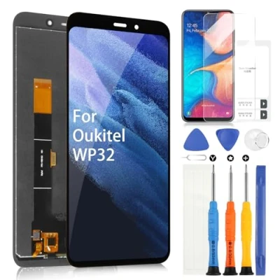 Image de pour Oukitel WP32 LCD Affichage, Écran Tactile Digitazer Assemblée Remplacement avec Réparation Kit(Noir, 5.93&quot;)