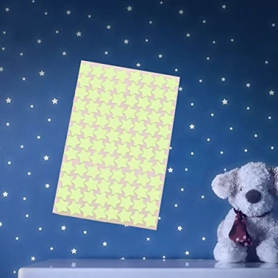 Image de Étoiles phosphorescentes, points lumineux 96 autocollant fluorescent, stickers fluorescents pour ton ciel étoilé, étoiles phosphorescentes plafond