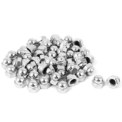 Image de sourcing map 50pcs Écrou Borgne M6 Filetage Diamètre Dôme Tête Carbure Acier Capuchon Hexagonal Clous