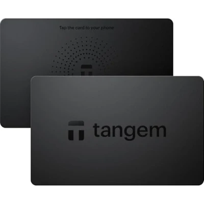Image de TANGEM Lot de 2 portefeuilles cryptographiques sécurisés Stockage froid fiable pour Bitcoin, Ethereum, NFT et plus pièces Portefeuille matériel 100 % hors ligne