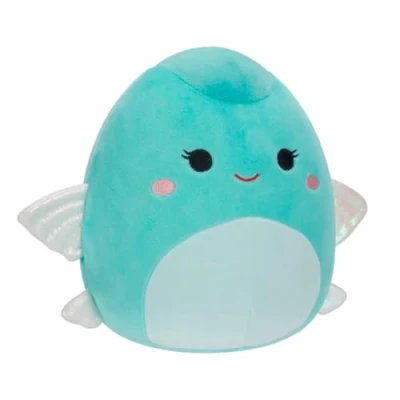 Image de Squishmallows peluche de 7,5 pouces, Bette le poisson volant Ajouter une équipe, ultra amorbide, officielle Kellytoy