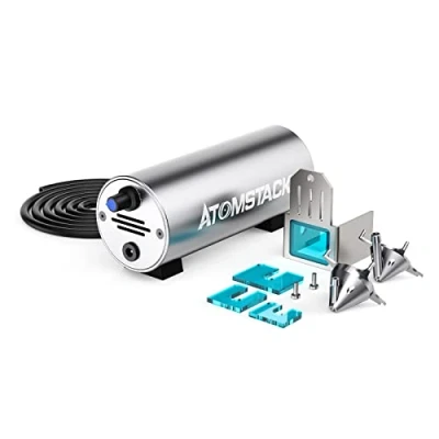 Image de ATOMSTACK F30 Air Assist, pompe laser électrique filaire avec tube de 2 m pour X7 PRO/S10 PRO/A10 PRO/A5 PRO, élimine la poussière fumée, nettoyage des bords objets coupés flux