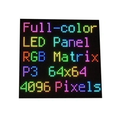 Image de RGB Full Color LED Matrix Panel for Raspberry Pi and Ardui, 3mm Pitch, 64x64, 4096 Individual LEDs, Brightness Adjustable