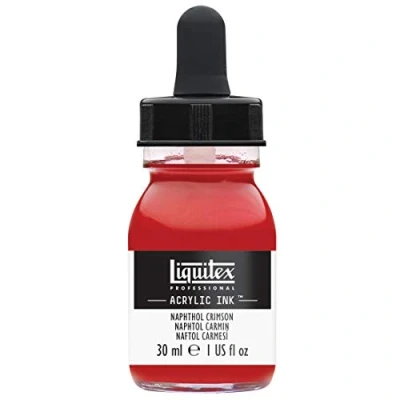 Image de Liquitex Professional Encre Acrylique Flacon Avec Pipette 30 ml Rouge Naphtol Carmin, 30ml