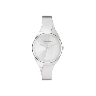 Image de Calvin Klein 2H SS 30MM Sunray Vertically Brushed DIAL Bangle Montre, Femme, Taille: One Size, Silver coloured