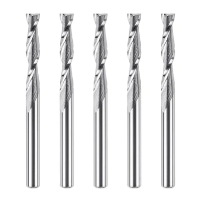 Image de SpeTool 5pcs Upcut Fraise Spirale VHM 2 Flûtes Defonceuse Bois CNC Tige de 4mm x 22mm Longueur Coupe Router Bit pour Couper