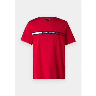Image de Tommy Hilfiger Insert TEE Tshirt basique, Homme, Taille: XS, Medium red