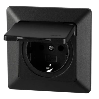 Image de Prise encastrable UP IP44 Tout en un Série C1 Anthracite