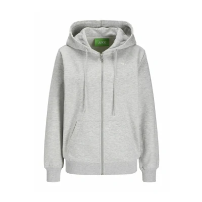 Image de JJXX Jxabbie Every ZIP Sweat zippé, Femme, Taille: XS, Light grey melange