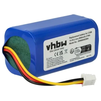 Image de vhbw Batterie Compatible avec Proscenic 800T, 820S, 820T, 830T Robot électroménager (2600mAh, 14,4V, Li ION)