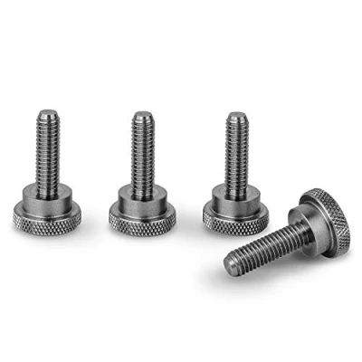 Image de PrecisionGeek Moleté Pouce vis/Vis d&#039;épaule acier inoxydable M8 x 19mm Lot de 4