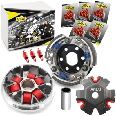 Image de Area1 Kit variateur de tuning + embrayage pour 50 cc 2 temps. compatible avec Speedfight 3 4 Jetforce Citysta, Django Elystar Ludix Kisbee Looxor New Vivacity TKR Streetzone