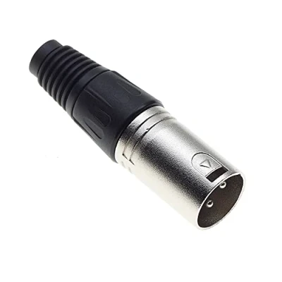 Image de Keple 3 poliger XLR Stecker, Schwarz männlicher Audio Mikrofon DMX Stecker Klinkenstecker, nicked Plated Adapter, Metallkonstruktion mit Kunststoffgehäuse