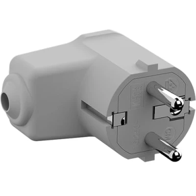 Image de Bachmann 960302 960.302 Fiche coudée en polyamide 250 V Gris clair (RAL 7035) IP20