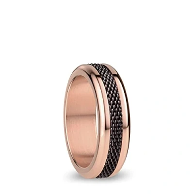 Image de BERING Combinaison de Bagues Échangeables pour Femme en Or Rose et Marron avec le Système Unique Twist &amp; Change, Yenisei