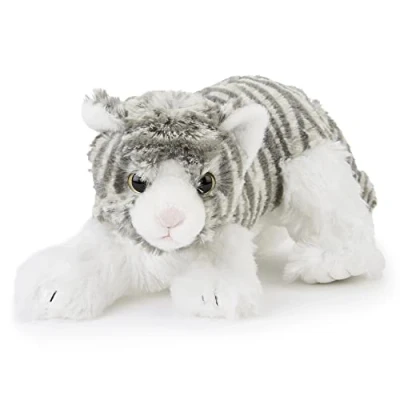 Image de Zappi Co Childrens Stuffed Soft Cuddly Grey Kitten Plush Toy (10&quot;/ 25cm) Safari Animals Collection Teddy New Born Child First Kid