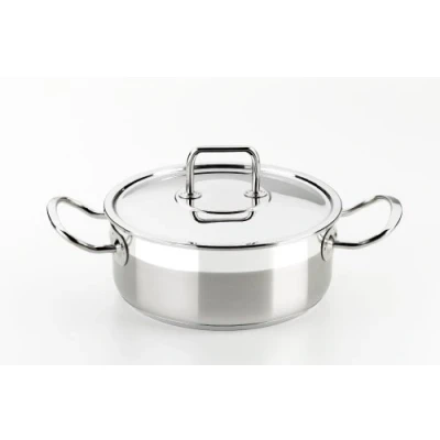 Image de BRA Profesional Faitout avec Couvercle, 30 cm, Acier Inoxydable 18/10, Compatible Tous Feux Dont Induction