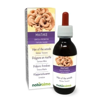Image de Maitake ou Polypore en touffe (Grifola frondosa Polyporus frondosus) champignon Teinture Mère sans alcool Naturalma Extrait liquide gouttes 120 ml Complément alimentaire Végétalien végan