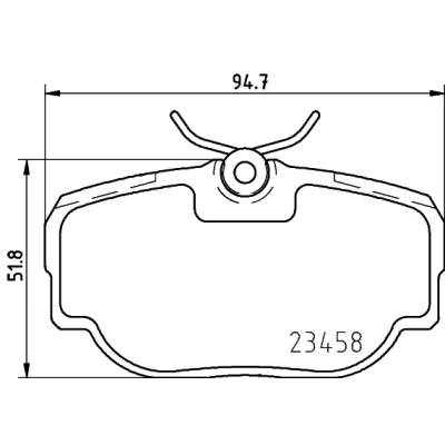 Image de HELLA 8DB 355 009 541 Jeu de plaquettes frein non préparé pour indicateur d&#039;usure avec vis d&#039;étrier LAND ROVER: Discovery 2, Range Rover 2