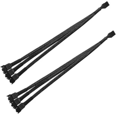 Image de GeekerChip 4 Pièces Câble de Ventilateur D&#039;ordinateur,Hub pour Pin PWM Fans,Y Shaped Splitter Concentrateur Ventilateur，for Multiple Power Connector Fans