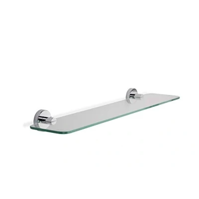 Image de Croydex Flexi Fix Metra étagère en Verre, Chrome