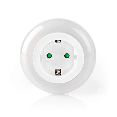 Image de Veilleuse LED NEDIS LNLGSOCK01 Capteur jour / nuit 3680 W 10 lm Blanc Bleu Vert