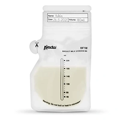 Image de Alecto BF100 Sacs de conservation lait maternel 220ml, 100 pièces