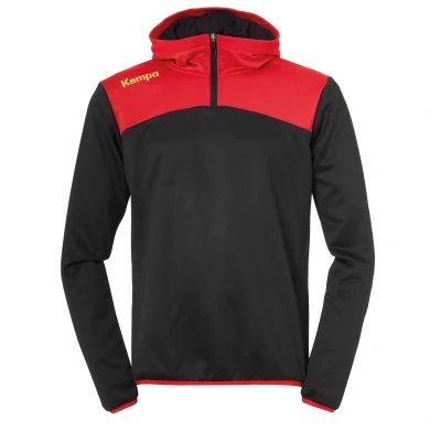 Image de Kempa Emotion 2.0 Quarter Zip Hoody Type de Haut Homme, Noir/Rouge/Jaune, 4XL