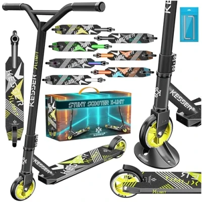 Image de KESSER® Trottinette de Loisir Freestyle X Limit Direction à 360, avec roulement Billes ABEC 9 100 mm, Roues en polyuréthane Solide, Anthracite