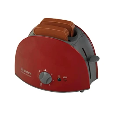 Image de Theo Klein 9578 Grille Pain Bosch Fonction mécanique 2 tranches de factices incluses Dimensions : 15 cm x 12 10,5 Jouet pour Enfants à partir 3 Ans