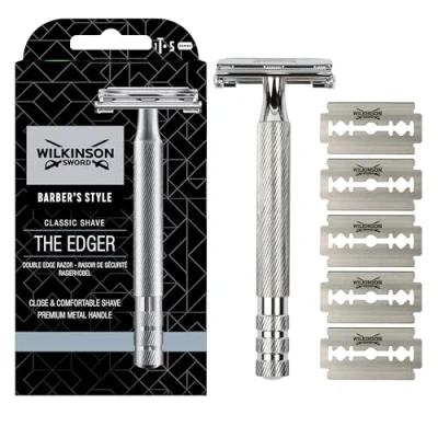 Image de Wilkinson Sword The Edger Razor Pack avec 1 manche et 5 lames de recharge