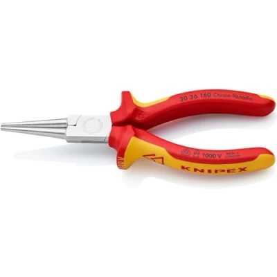 Image de Knipex Pince à becs longs chromée, isolées par gaines bi matière, certifiées VDE 160 mm 30 36