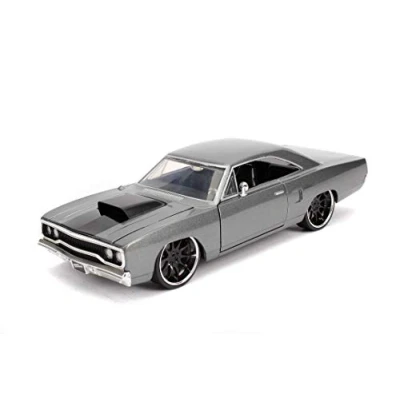 Image de Jada Toys Fast &amp; Furious Dom&#039;s 1970 Plymouth Road Runner Voiture Tuning à l&#039;échelle 1/24 Portes ouvrantes Capot et Coffre Roue Libre Gris 253203054