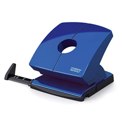 Image de Novus 0250616 Perforatrice, butée Rail avec format vorgaben, entièrement en métal kunstoffummanteltem Tête, 30 feuilles, bleu