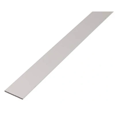 Image de Alberts 473013 Profilé plein plat aluminium, anodisé, couleur argent 1000 x 15 2 mm