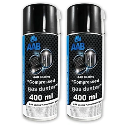 Image de 2 x AABCOOLING Bombe Depoussierante 400ml, Préparation en Spray de Air Comprimé, Dépoussiérant Informatique, Enlever la Poussière, Sans Odeur, Aérosol, Bouteille, Ne Laisse Pas Traces
