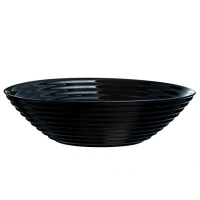 Image de Dajar Harena Luminarc Assiette à soupe en verre, noir, 50,8 x 5,3 cm