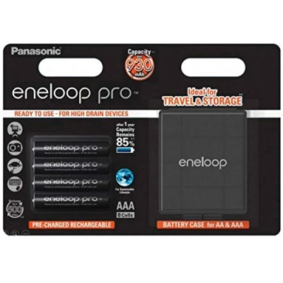 Image de Panasonic eneloop Pro HR03 Box Micro (AAA) Batterie Rechargeable NiMH 900 mAh 1,2 V 4St.