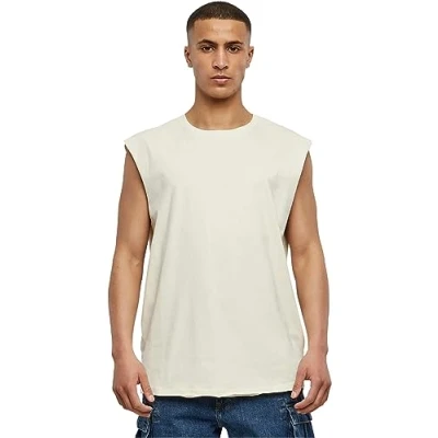 Image de Urban Classics OPEN EDGE Sleeveless Débardeur, Homme, Taille: Large, Whitesand