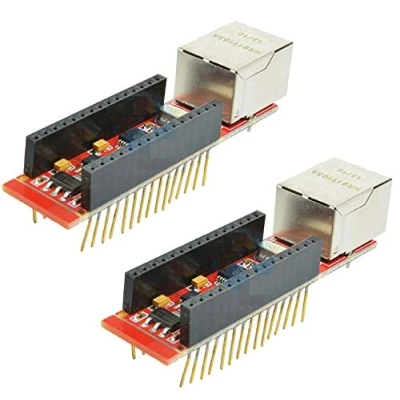 Image de 2pcs ENC28J60 Ethernet Shield HR911105A Nano V3.0 RJ45 Webserver Module