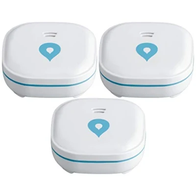 Image de SEBSON 3X Détecteur de Fuite d&#039;eau Mini GS153, Batterie Longue durée 10 Ans, sans Fil, Alarme Eau, d&#039; inondation, 60x60x24,2mm