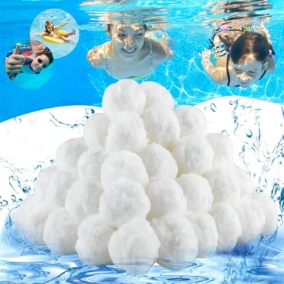 Image de Mezzar Balles Filtrantes, 1300GPompe Piscine Balle Filtrante Peut Remplacer 46kg Filtre a Sable Filtrant Convient aux systèmes de Filtration pour