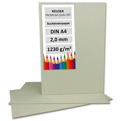 Image de Livre de Fils en carton format A4 Épaisseur 2 mm Grammage : 1230 g/m² Format : 29,7 x 21,0 cm couleur : gris/marron
