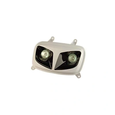 Image de double optique r8 tun&#039;r* compatible avec booster/bw&#039;s 2004 blanc/noir style (halogene 2x20w)
