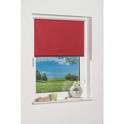 Image de K home Klemmfix Mini Store occultant, Tissu, Rot, 100 x 150 cm