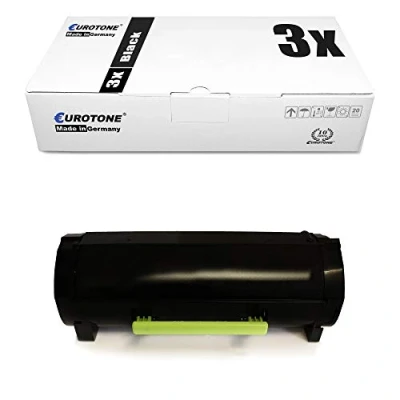 Image de 3X Müller Printware Cartouche de Toner pour Lexmark MS610dtn MS610dte MS610de MS510dn MS610dn remplace 50F0UA0 Black