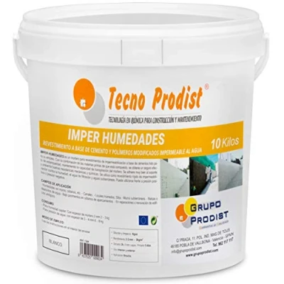 Image de IMPER HUMEDADES de Tecno Prodist (10 Kg) Enduit d&#039;imperméabilisation des piscines et murs. Traitement murs humides, sous sols, etc. Étanche, facile à utiliser