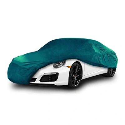 Image de Cosmos Housse de Voiture d&#039;intérieur compatible avec les principales Moyennes Berlines, Tissu Élastique, Respirant et Anti Poussière, Doublure Douce, Ajustement Serré, Green