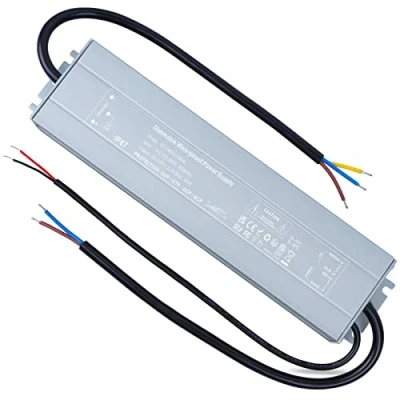 Image de REYLAX Transformateur 220V 24V Dimmable étanche IP67 Alimentation LED Transfo DC 60W 2,5A Driver de Tension Constante Pilote Basse pour Ampoule à Bande Lumineuse MR16 G4