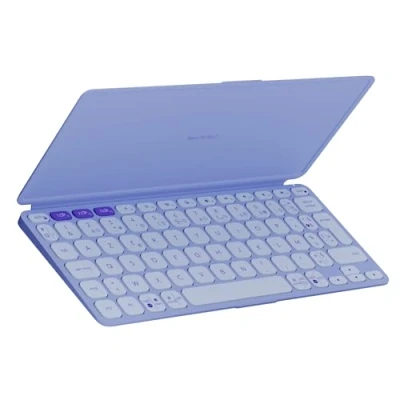 Image de Logitech Keys to Go 2, Clavier Bluetooth Portable pour Tablette avec Coque intégrée, sans Fil Ultra Mince Windows, Android, Linux, iPad, iPhone, Mac et Apple TV, Français AZERTY Lilas
